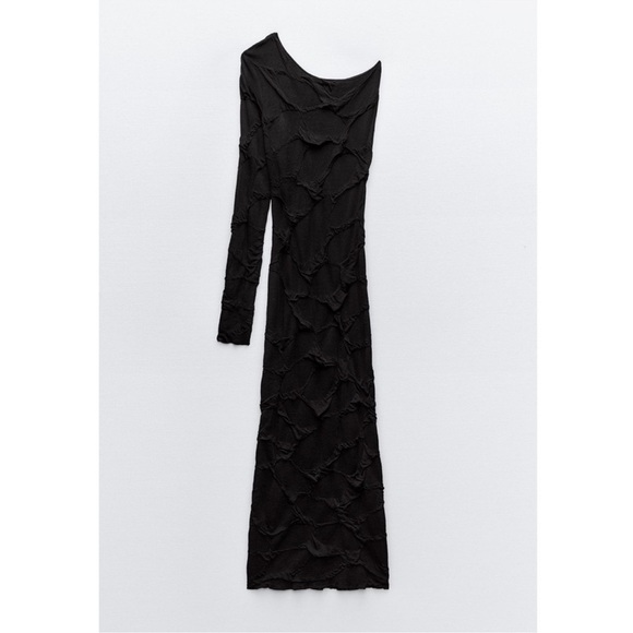 ZARA ASYMMETRIC KNIT DRESS NWT XS SIZE - Picture 6 of 8